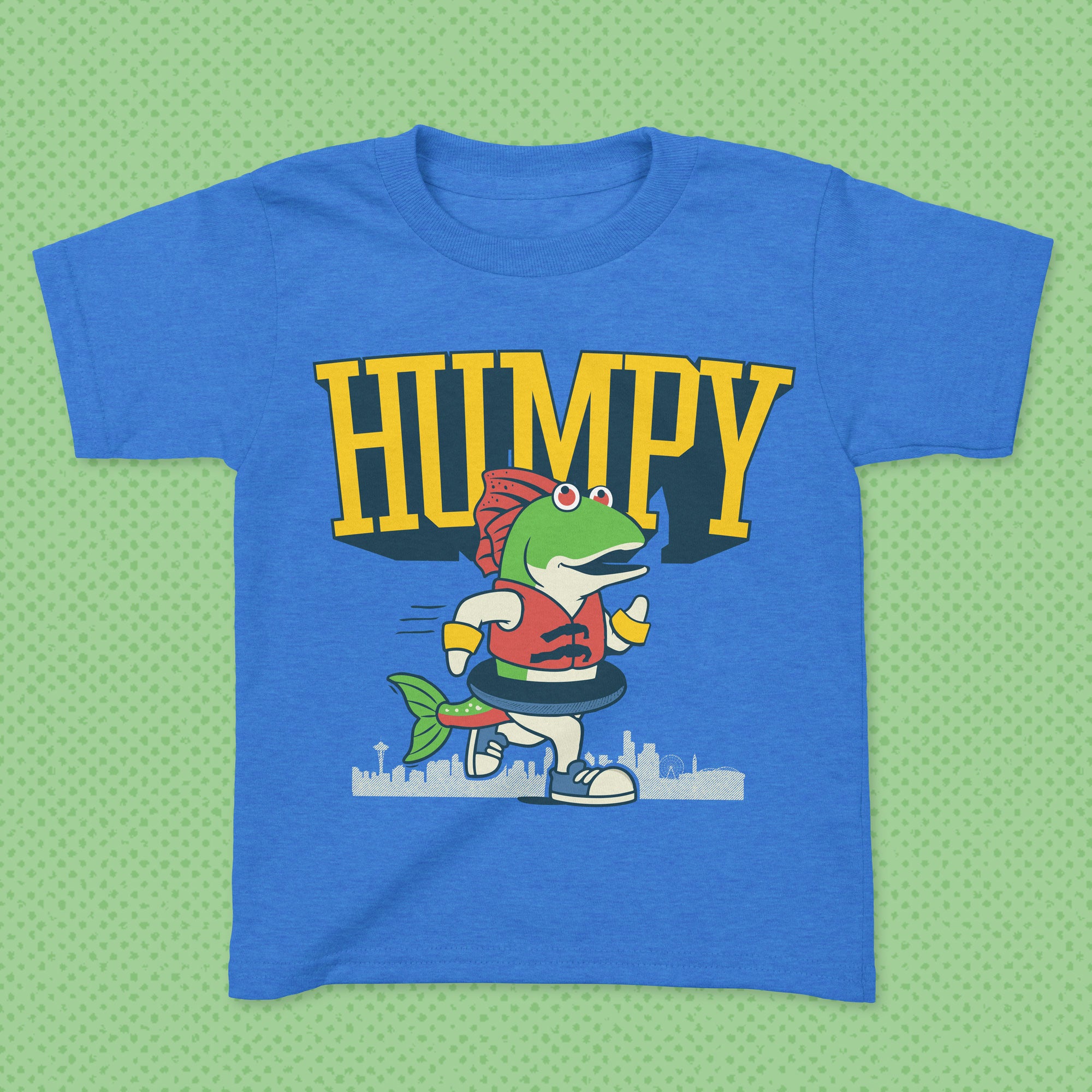 Humpy the Salmon kids tshirt
