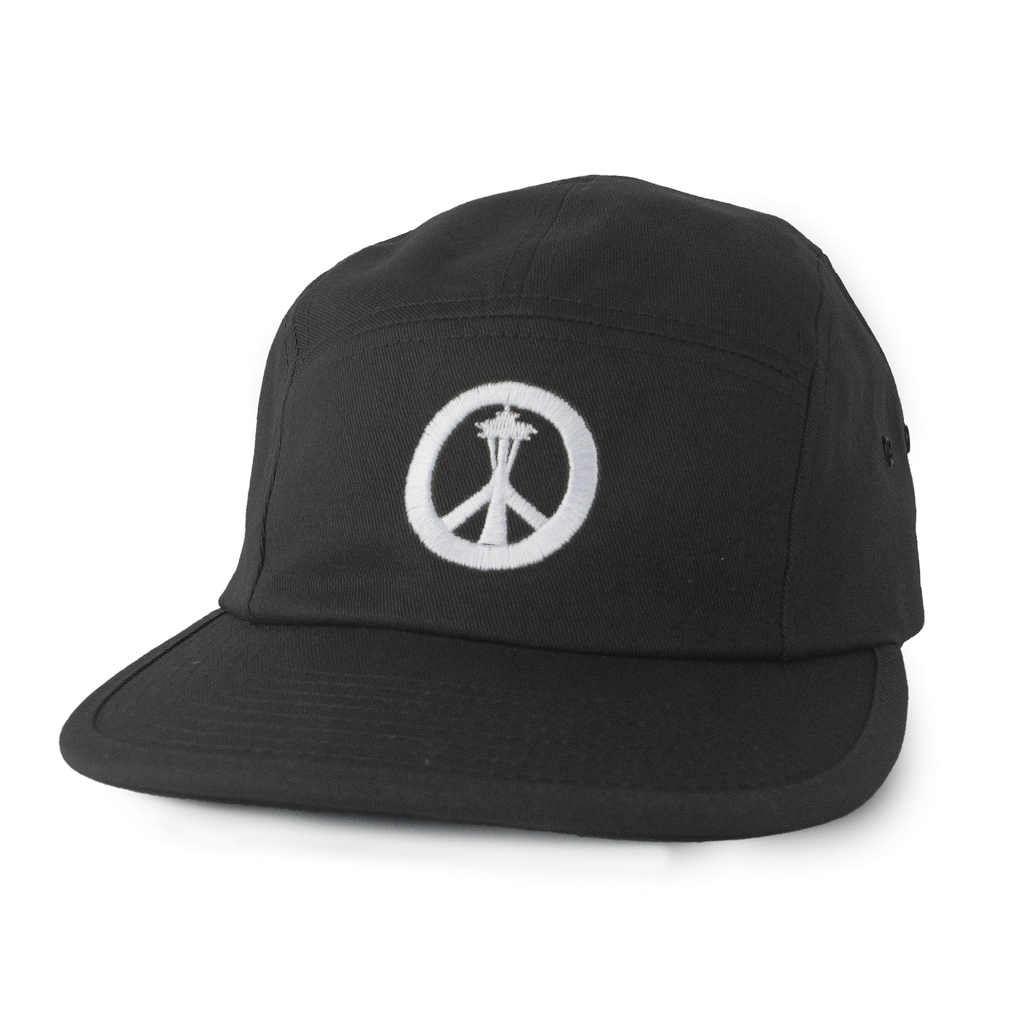 Peace Needle 5 panel hat - black - Viaduct