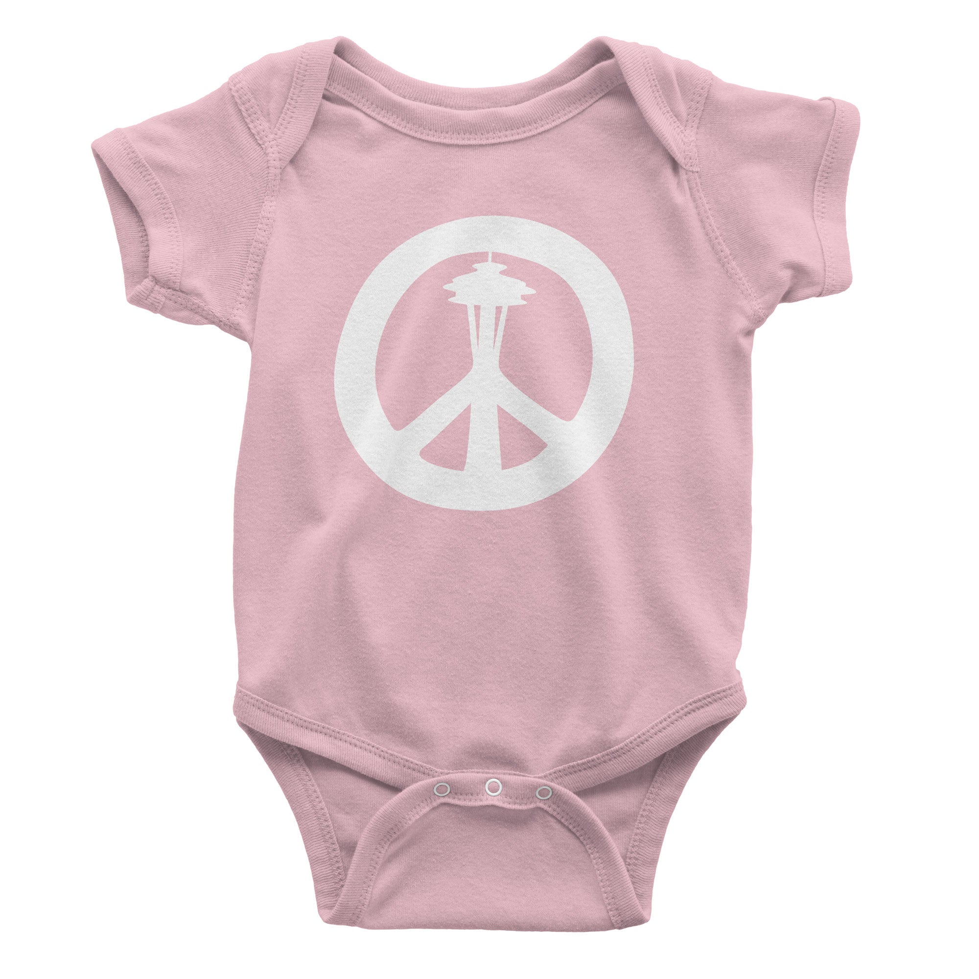 Peace Needle Onesie - Pink - Viaduct