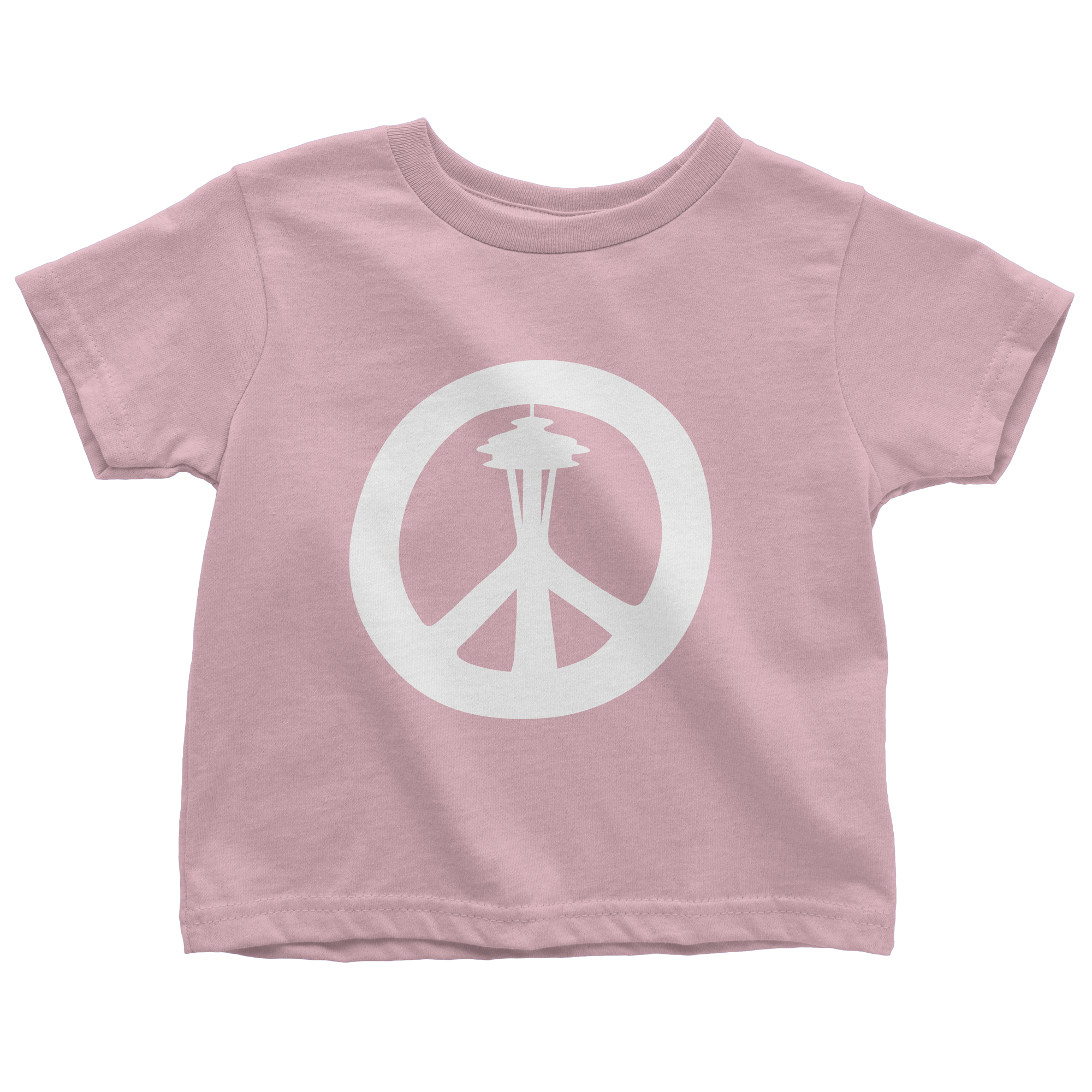 Peace Needle Toddler Tee - pink - Viaduct