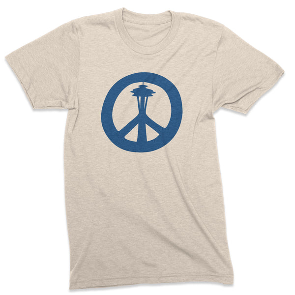 Peace Needle Cream tshirt - Viaduct